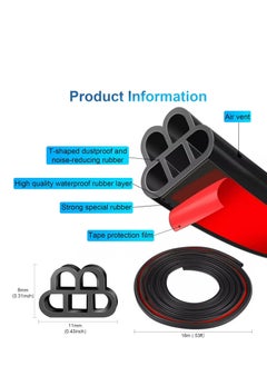 Oasisgalore 32.8Ft Universal Car Door Seal Strip Weather Stripping,Self Adhesive Auto Door Soundproofing Weatherstrip for Car  - Image 5
