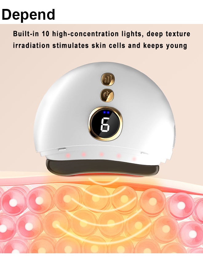 أداة للحد من التجاعيد الوجه ، وأدوات الحلاقة الوجه ، والحد من الذقن المزدوجة وذمة ، 1 إلى 9 درجات من الحرارة والاهتزاز الكهربائية تدليك الوجه ، ومكافحة الشيخوخة ، والرقبة ، ورفع الوجه والجسم - Image 5