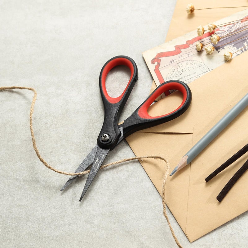 Livingo 3 Pack Titanium Scissors All Purpose - Non Stick Stainless Steel Sharp Scissors Set Heavy Duty For Office School Sewing Crafting Cutting Fabric Paper  Comfortable Grip  5   7  & 8 - Image 4
