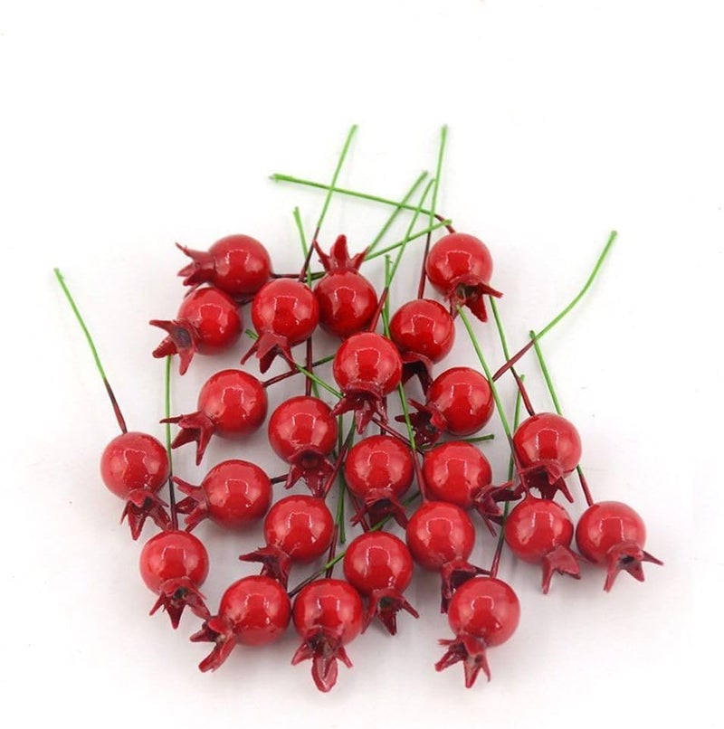 GANPUB Red Mini Pomegranate Artificial Fruits Ornaments Lifelike Pomegranate Decor for Wedding Home Party Christmas Crafts Decor Artificial Plants and Flowers - Image 1