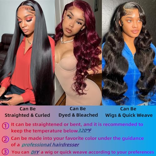 Superfect Human Hair Bundles 16 18 20 Inch Body Wave Bundles Human Hair 12A 100% Unprocessed Brazilian Virgin Hair Weave 3 Bundles Natural Black Color (16 18 20, Body Wave 3 Bundles) - Image 4