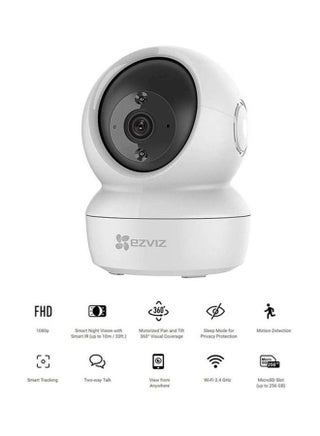 كاميرا مراقبة منزلية ذكية C6N بدقة 2 ميجابكسل 1080P مزودة بخاصية الواي فاي، لون أبيض - view 3