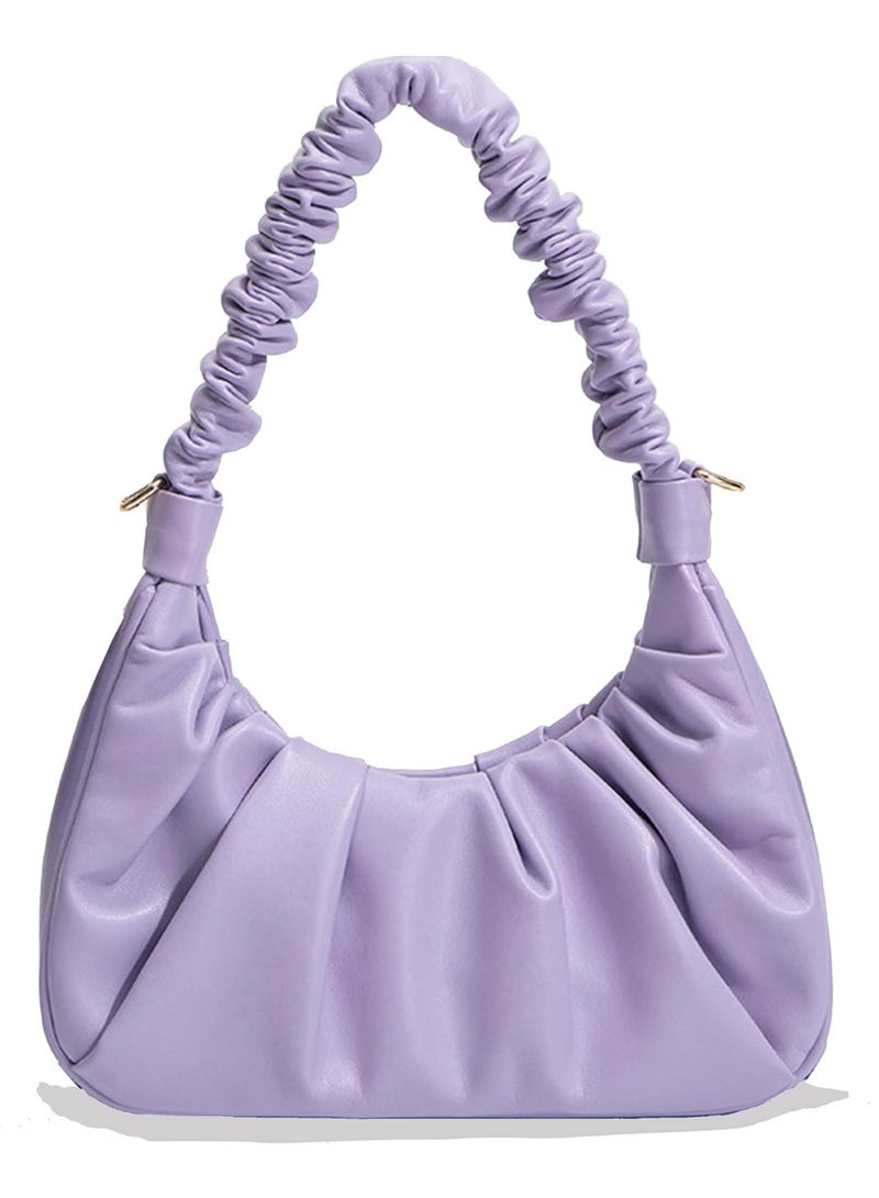Oasisgalore Purple Classic Clutch Handbag - Small Shoulder Bag with Button Closure for Women, Durable Trendy Crossbody  - Image 1