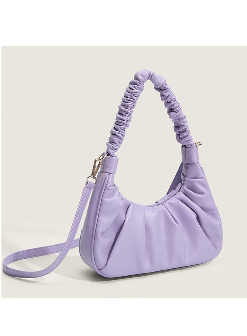 Oasisgalore Purple Classic Clutch Handbag - Small Shoulder Bag with Button Closure for Women, Durable Trendy Crossbody  - Image 2