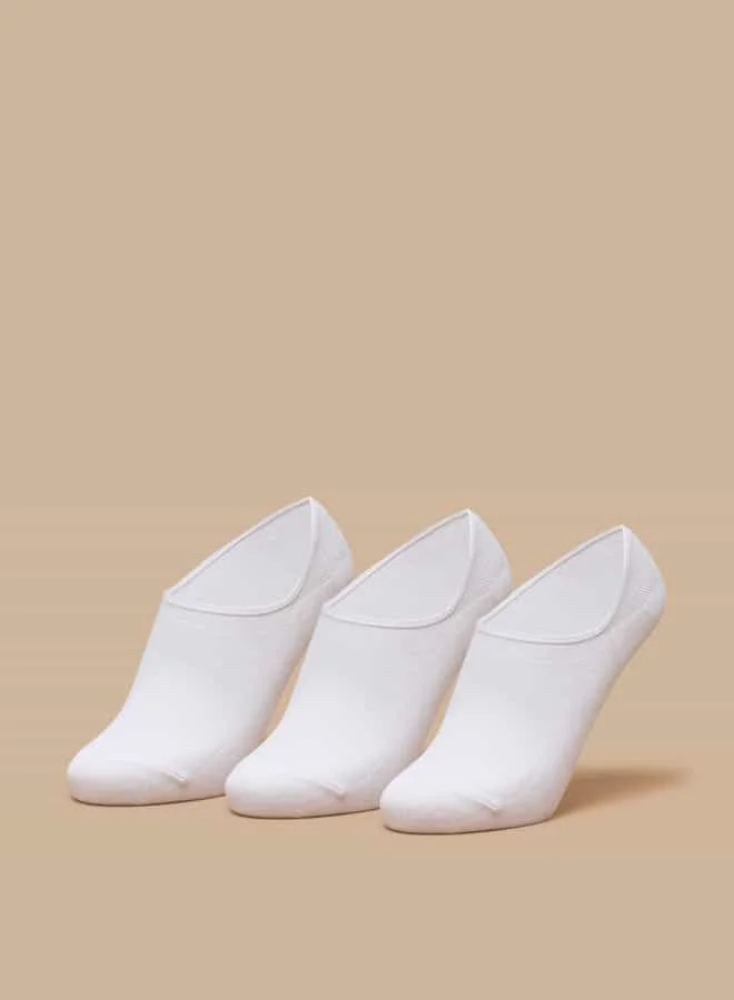 فلورا بيلا من شو إكسبرس Women Solid No Show Socks - Set of 3