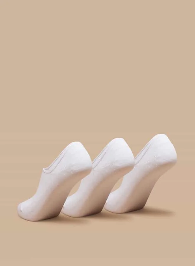 فلورا بيلا من شو إكسبرس Women Solid No Show Socks - Set of 3