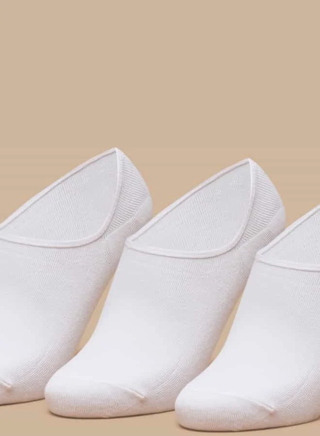 فلورا بيلا من شو إكسبرس Women Solid No Show Socks - Set of 3