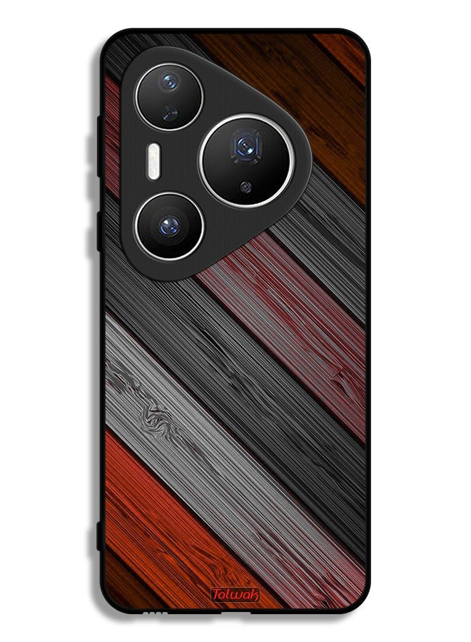 Tolwak Huawei Pura 80 Pro Protective Case Cover Colored Wooden Pattern - Image 1