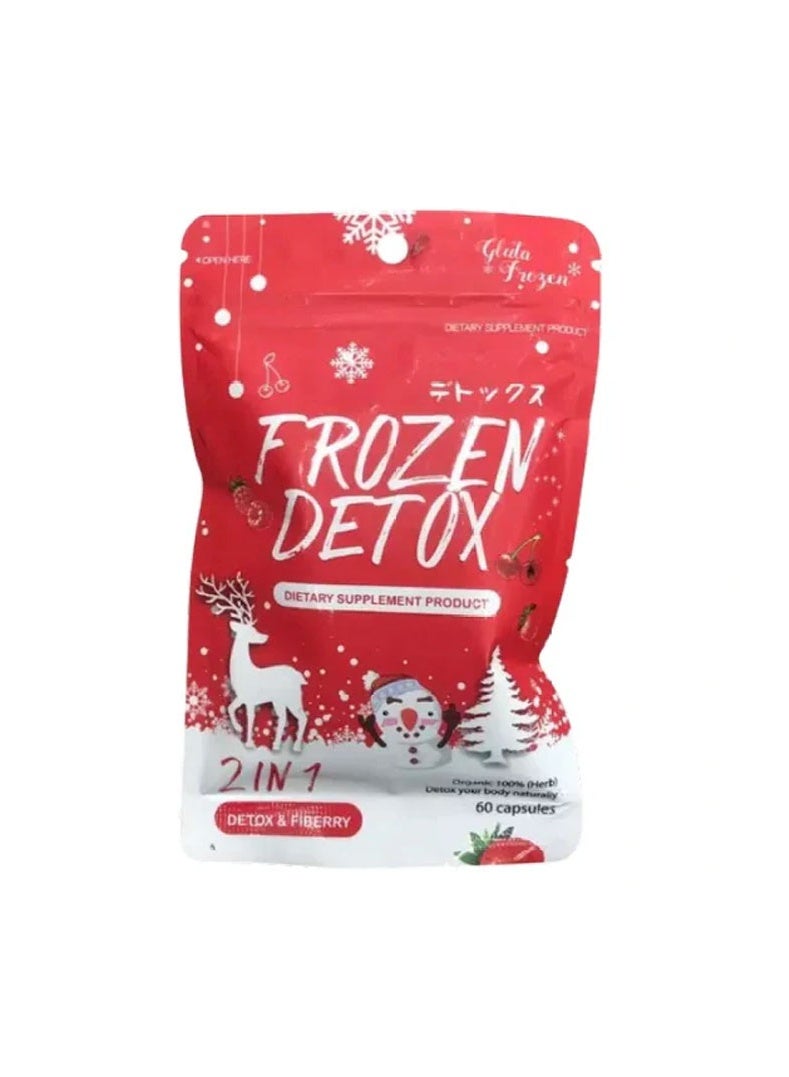 Frozen Detox Original Frozen Detox 2 in 1 Detox & Fiberry Dietary Supplement - 60 Capsules - Image 3