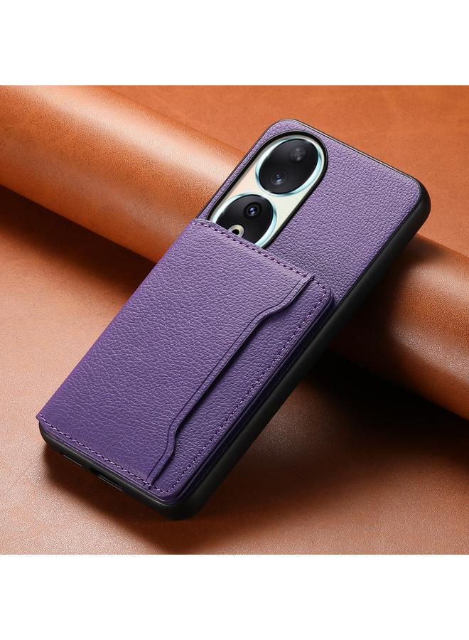 اس-توب جراب لهاتف Honor 90 بتصميم حقيبة بطاقات وملمس جلد العجل، جراب هاتف بتغطية كاملة - Image 2