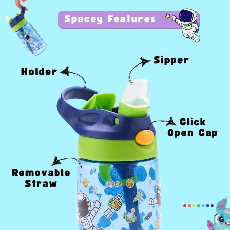 Tinker Squad زجاجة مياه سبيس تريتان للأطفال | زجاجة للبنات والأولاد | زجاجة شرب للمدرسة، 500 مل - Image 5