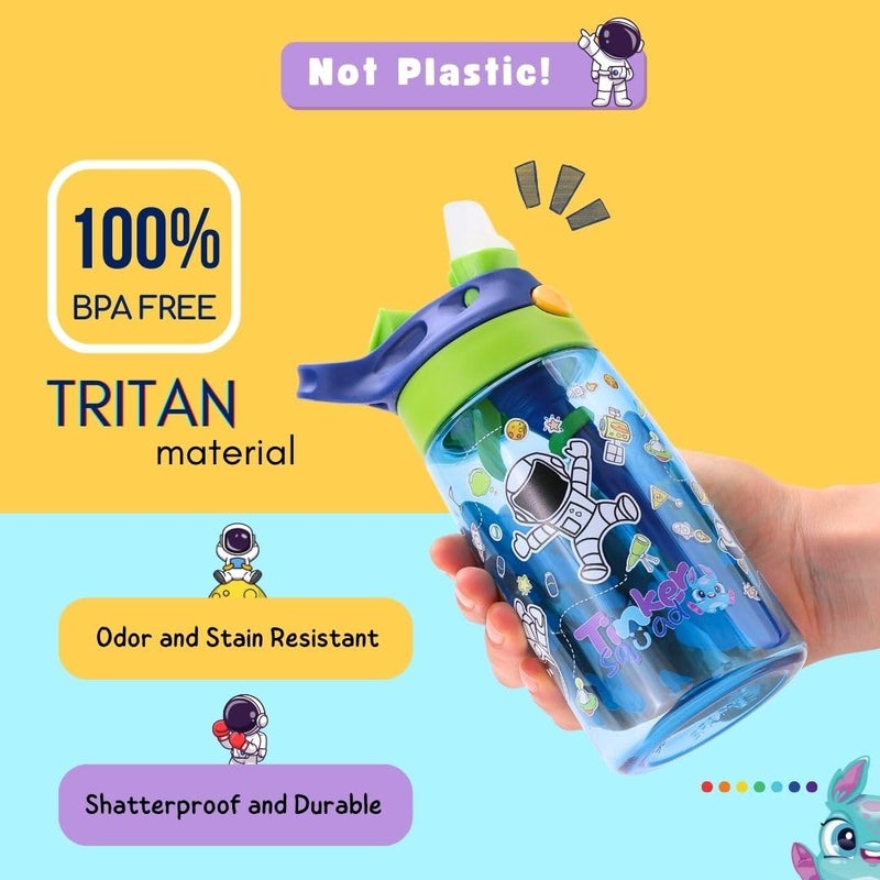 Tinker Squad زجاجة مياه سبيس تريتان للأطفال | زجاجة للبنات والأولاد | زجاجة شرب للمدرسة، 500 مل - Image 4