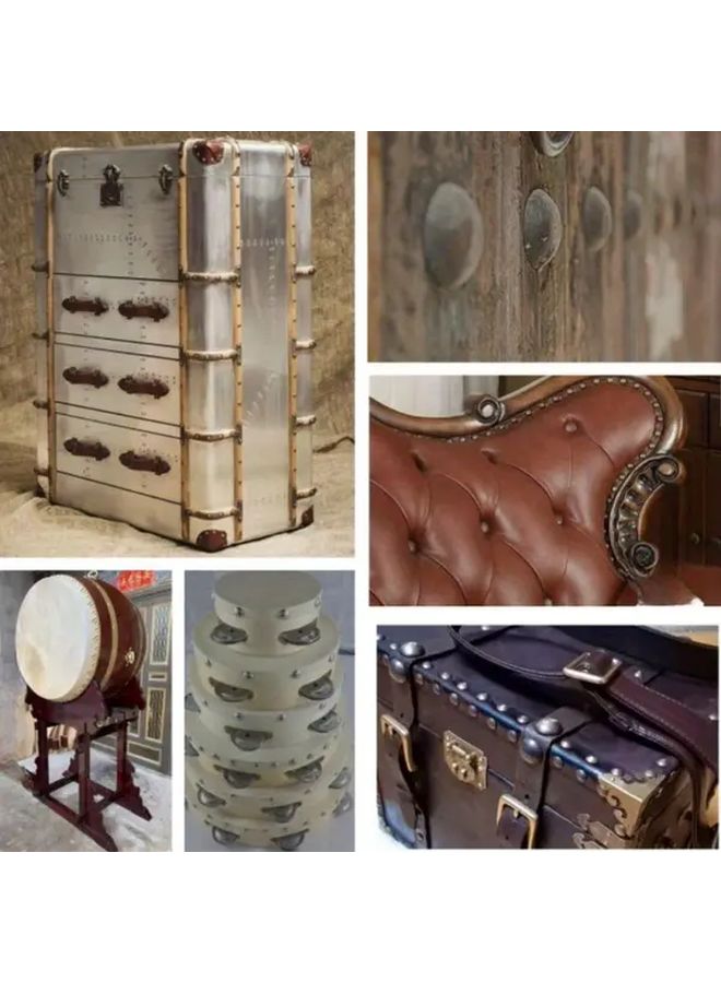 Bronze Clover Head Furniture Nails 20 Pack Rustic Decorative Fasteners for Sofa Cabinets - Image 5