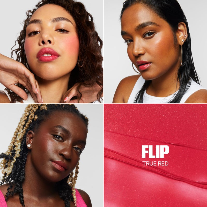 Milk Makeup Lip + Cheek Stick â€“ Buildable Cream Blush + Lip Color w/Hydrating Mango Butter + Avocado Oil for a Natural Flush â€“ Long-Lasting, Multiuse, Vegan Formula â€“ Flip (True Red), 0.21 oz - Image 4