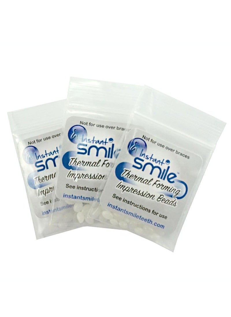 Instant Smile 3 Pack Included Thermal Forming Impression Beads，Fitting Beads，Can Be Used for Any Billy Bob Teeth OR Instant Smile Teeth  - Image 1