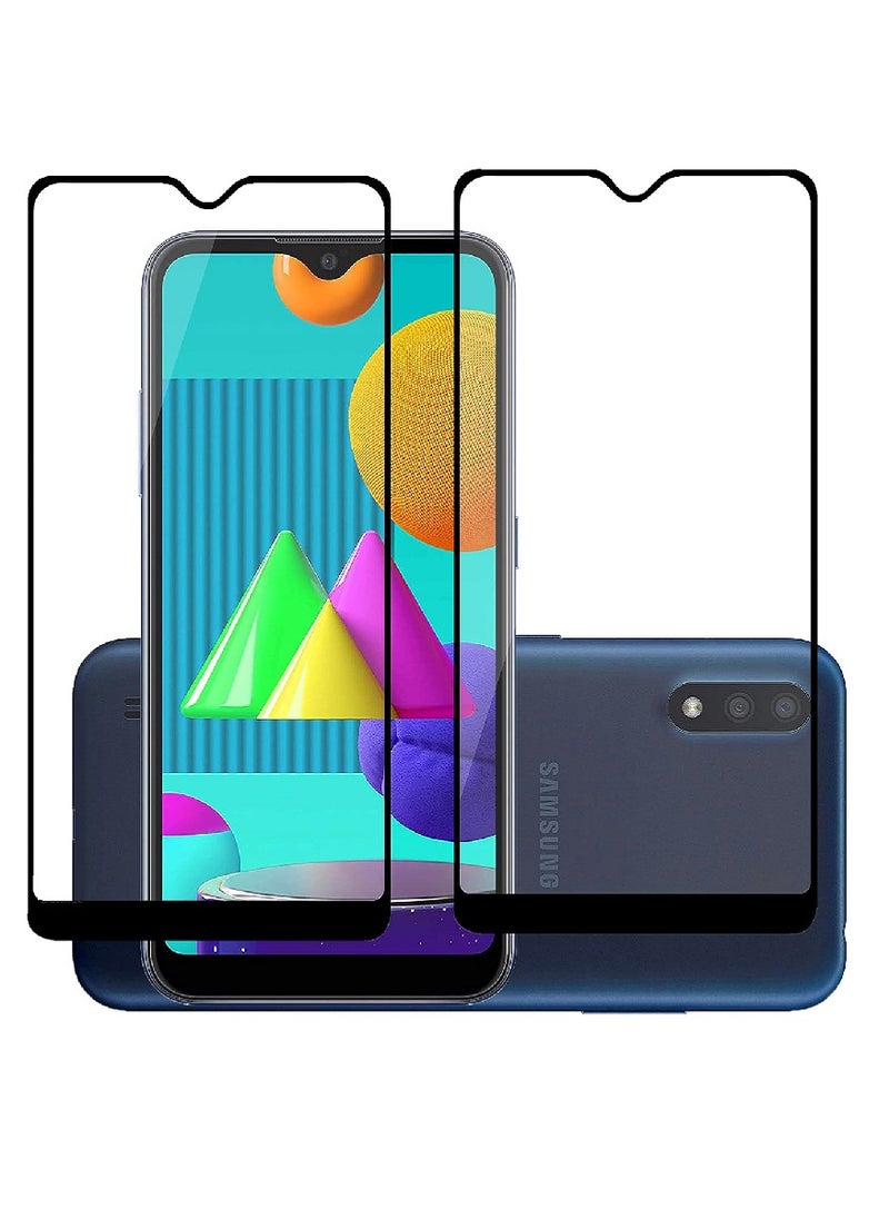 Super 2 Pieces Tempered Glass Screen Protector 5D Designed For Samsung Galaxy M01 Full Glue Edge to Edge Full Screen Coverage And Bubble Free - Image 1