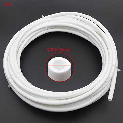 Pxyelec 3/8 inch 10 Meters Length PE Tubing Hose Pipe for RO Water Filter System White, 3/8 inch Quick Connect Water Purifiers Tube Fittings(I +T+ Ball Valve Type) - Image 3