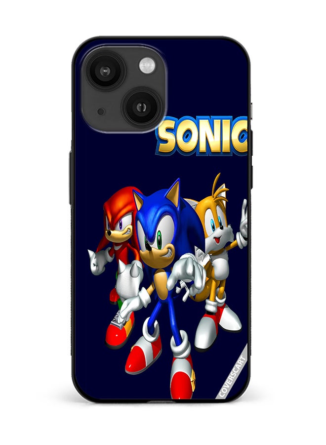 Protective Case Cover For Apple iPhone 13 Sonic Design Multicolour