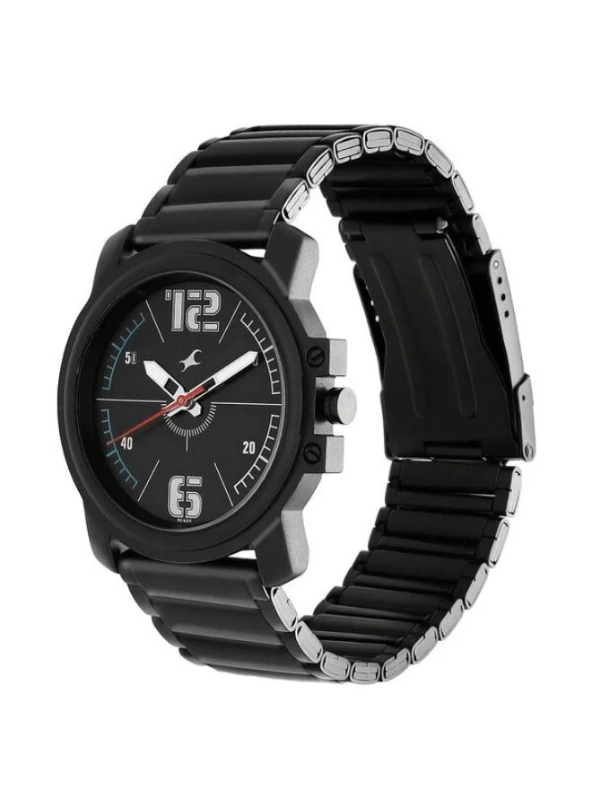 TITAN Men's Analog Display Watch With Black Stainless Steel Strap - 3039NM02