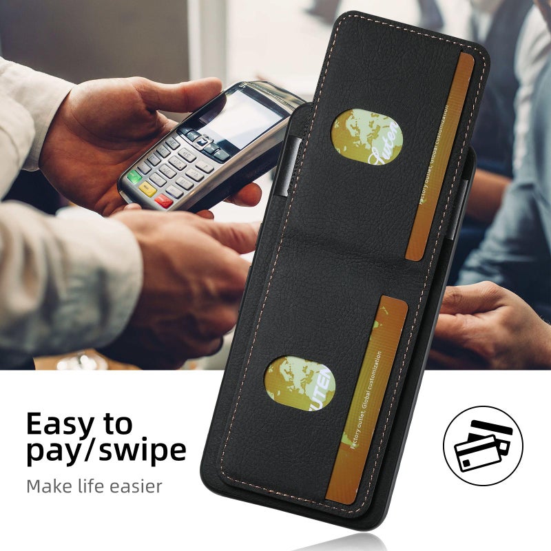 Suteni For Google Pixel 9 H03 Litchi Leather Card Bag Stand Back Phone Case(Black) - Image 2