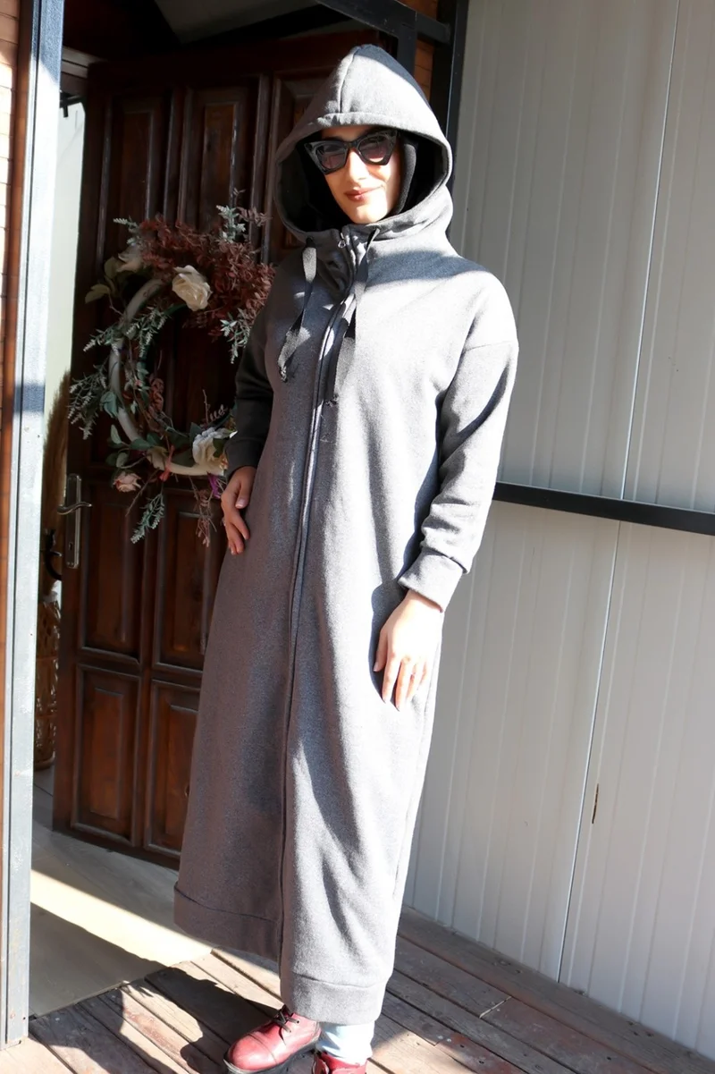 Barbora Daily Winter Full Length Women's Hijab Jacket BT320FÜMETESETTÜR