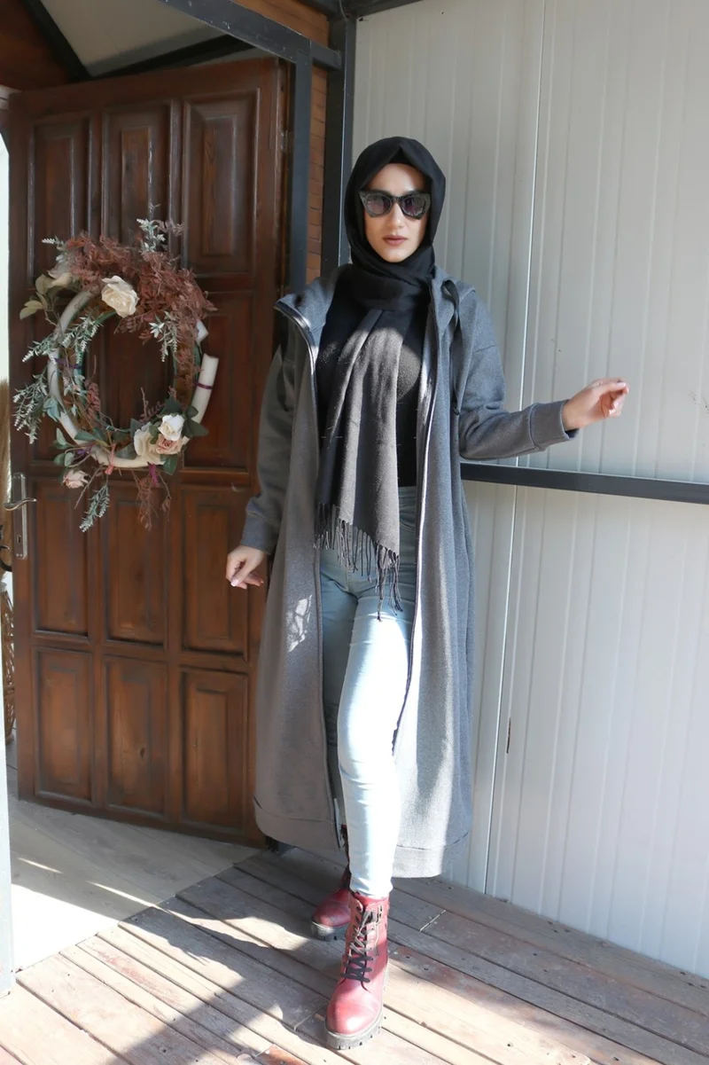 Barbora Daily Winter Full Length Women's Hijab Jacket BT320FÜMETESETTÜR