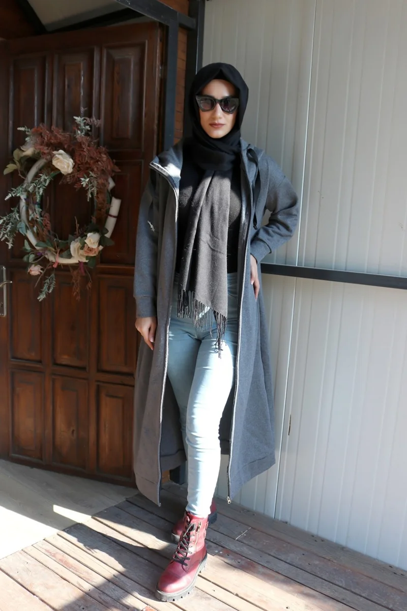 Barbora Daily Winter Full Length Women's Hijab Jacket BT320FÜMETESETTÜR