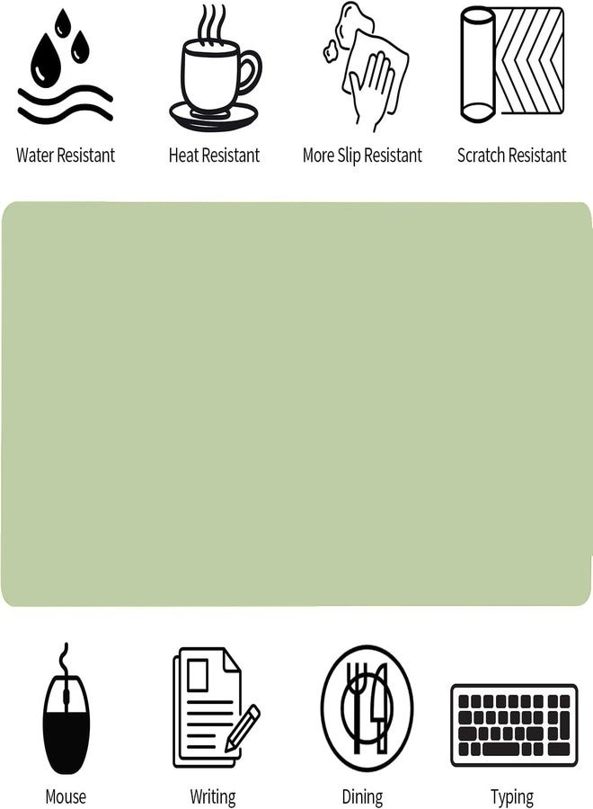 Bloss Leather Desk Mat, Desk Matt for Desktop, Large Desk Pad, Desk Pad Mat Waterproof, Computer Mat for Office Work/Home/Decor - Green (31.5 x 15.7 Inches) - Image 4
