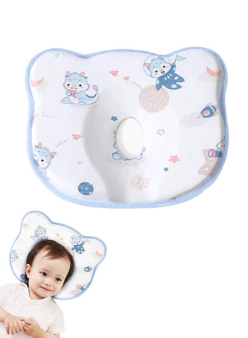 Baby Pillow, Baby Head Pillow, Baby Head Shaping Pillow, Baby Neck Support Pillow for Travel, Preventing Flat Head and Shapes Infant's Head for 0-36 Months Newborns and Infant, Breathable Baby Travel Pillow for Car Seat Stroller & Airplane - Image 1