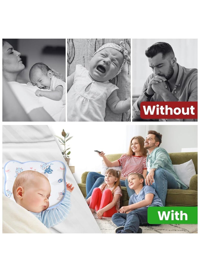 Baby Pillow, Baby Head Pillow, Baby Head Shaping Pillow, Baby Neck Support Pillow for Travel, Preventing Flat Head and Shapes Infant's Head for 0-36 Months Newborns and Infant, Breathable Baby Travel Pillow for Car Seat Stroller & Airplane - Image 5