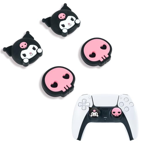 Kuitmor Cute Thumb Grip Caps for PS5,Soft Silicone Joystick Caps,Cute Cartoon Thumbstick Grips Compatible with PS5/PS4/Switch Pro Controller 4PCS - KLM - Image 1