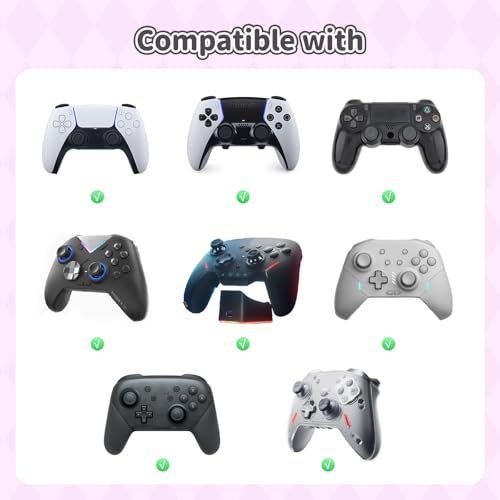 Kuitmor Cute Thumb Grip Caps for PS5,Soft Silicone Joystick Caps,Cute Cartoon Thumbstick Grips Compatible with PS5/PS4/Switch Pro Controller 4PCS - KLM - Image 2