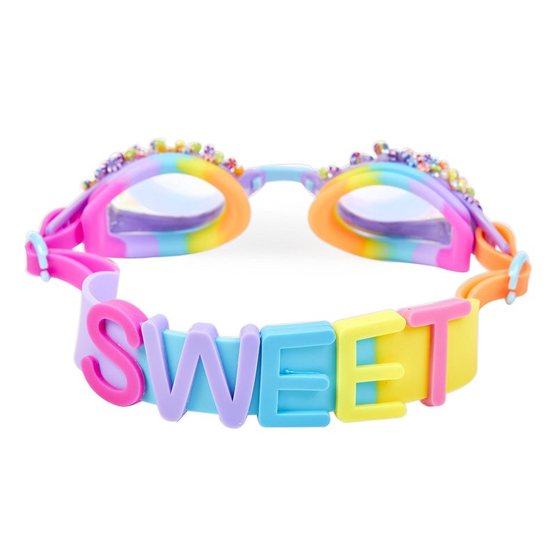 Bling 2O Girls' Holiday Purple Candy Swimming Goggles (Ages 3+ up) - UV Protection, Latex-Free, 100% Silicone Material - Includes Anti-Fog & Adjustable Nose Piece - Perfect Stocking Stuffer - Image 2