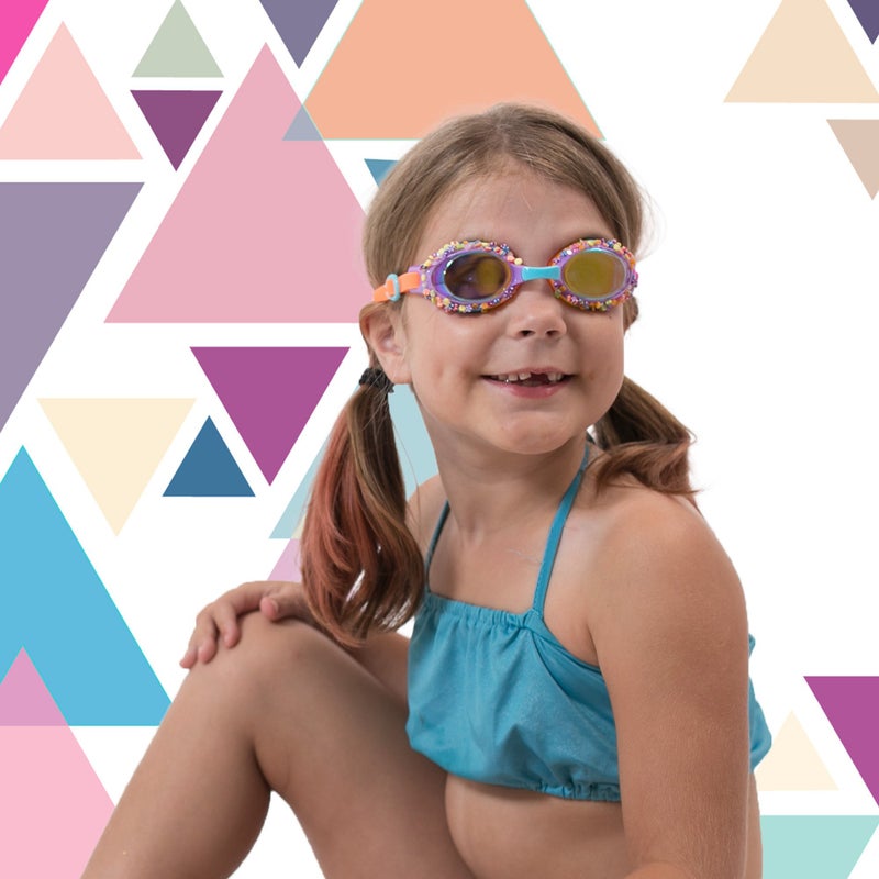 Bling 2O Girls' Holiday Purple Candy Swimming Goggles (Ages 3+ up) - UV Protection, Latex-Free, 100% Silicone Material - Includes Anti-Fog & Adjustable Nose Piece - Perfect Stocking Stuffer - Image 3