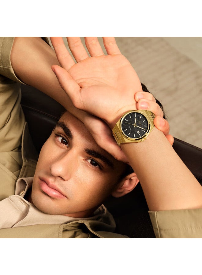 Fiyta Classic Series "golden Era" Themed Black And Gold Color Scheme Retro Mechanical Men's Watch, Holiday Gift For Me - Image 2