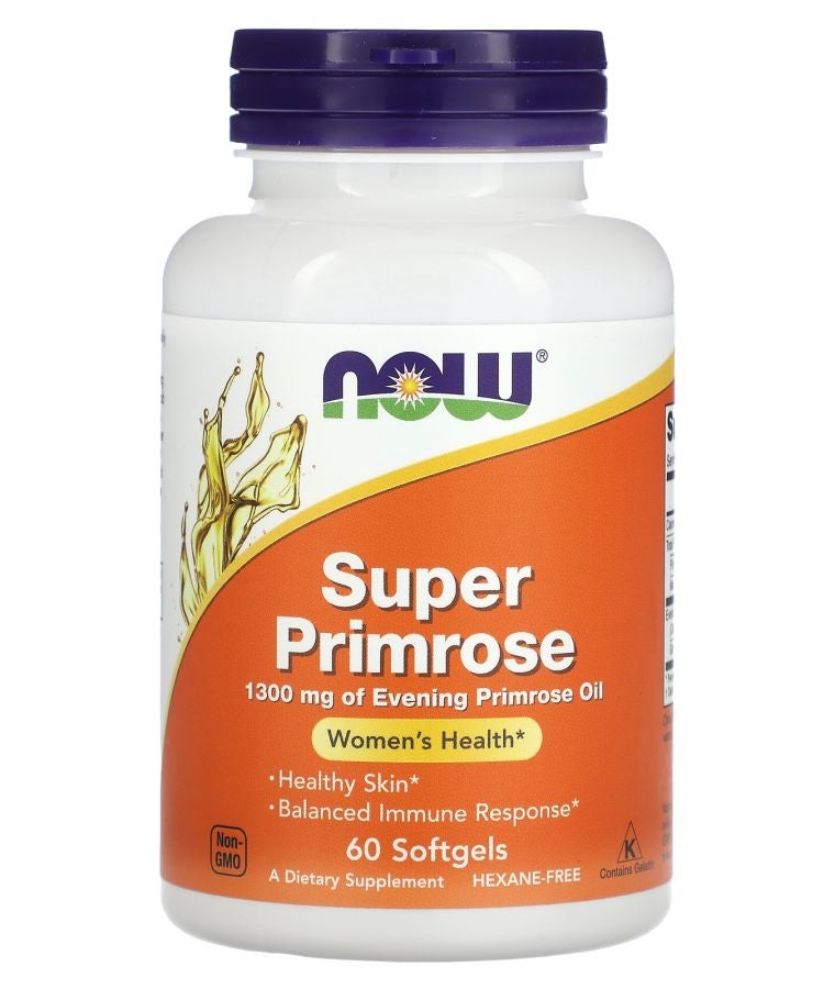 now Super Primrose Evening Primrose Oil 1300 mg 60 Softgels