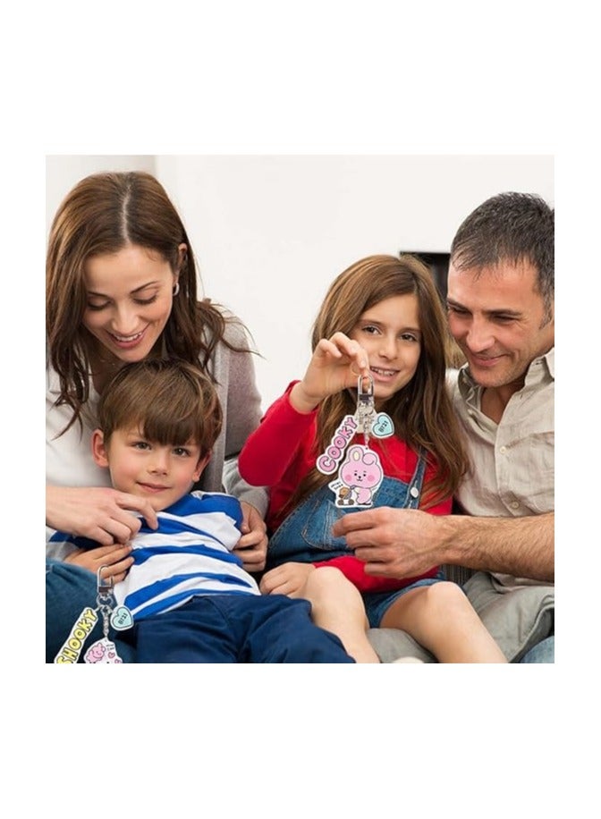 general 7Pcs Bangtan Boy Keychain Jungkook RM Suga Jin V Jimin J-Hope, Wings Keychain, Ladies Bag Charm Keychain Gift A.R.M.Y - Image 3