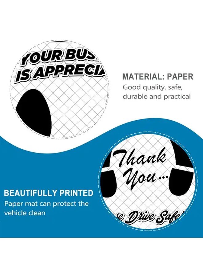 White Disposable Car Floor Mats 20 Pack Paper Auto Detailing Wash Protectors - Image 4