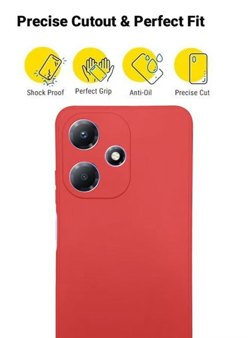 Infinix Hot 30i/Hot 30i NFC/X669 Silicone Back Case Cover Mobile Phone Accessories with Anti-drops Anti-fingerprints Camera Protection Soft Anti-scratches Anti-drops Anti-fingerprints Protector - Image 2