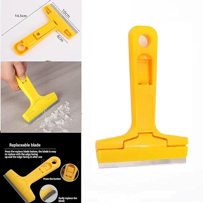 GNOLY Heavy Duty Cleaning Scraping Hand Tool for Putty Residue Stains Paints Glue Mud Wallpaper Removing Remover Cleaner Putty KnifePaint Scraper SpackleScraper ToolPaint Scraper 1Pcs - Image 4
