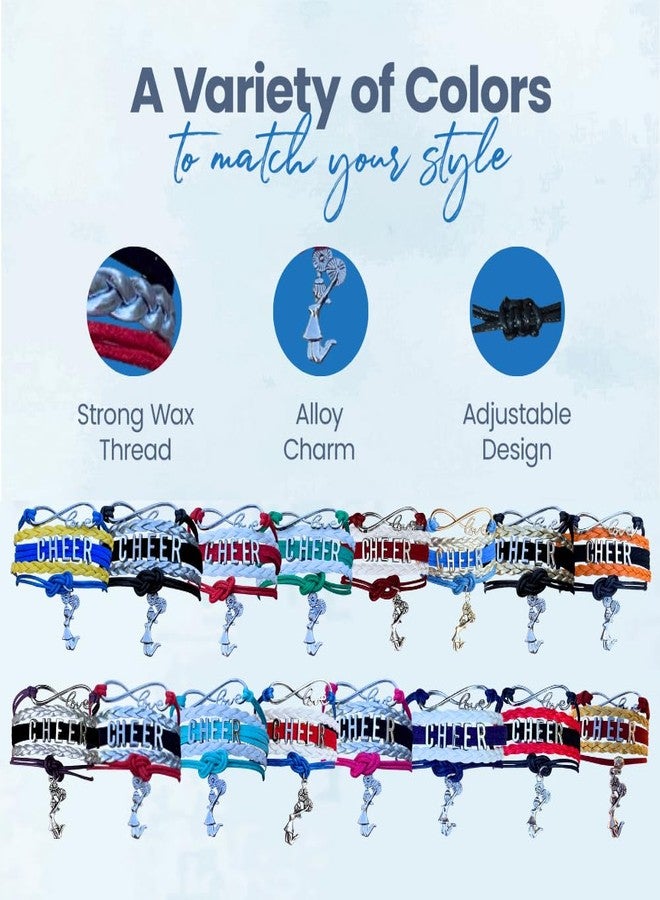 Sportybella - Cheerleader Bracelet Red and Black - Cheerleading Jewelry, Giftable Accessories for Cheer Dancers, Adjustable Charm Bracelet - Image 4