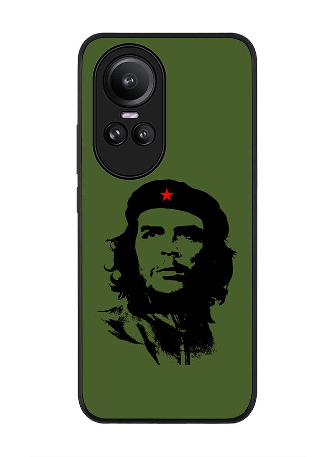 Stylizedd Rugged Black Edge case for Oppo Reno10 / Oppo Reno10 Pro, Custom Slim fit Flexible Anti Drop Thin Phone Case Cover - Che Guevara - Image 1
