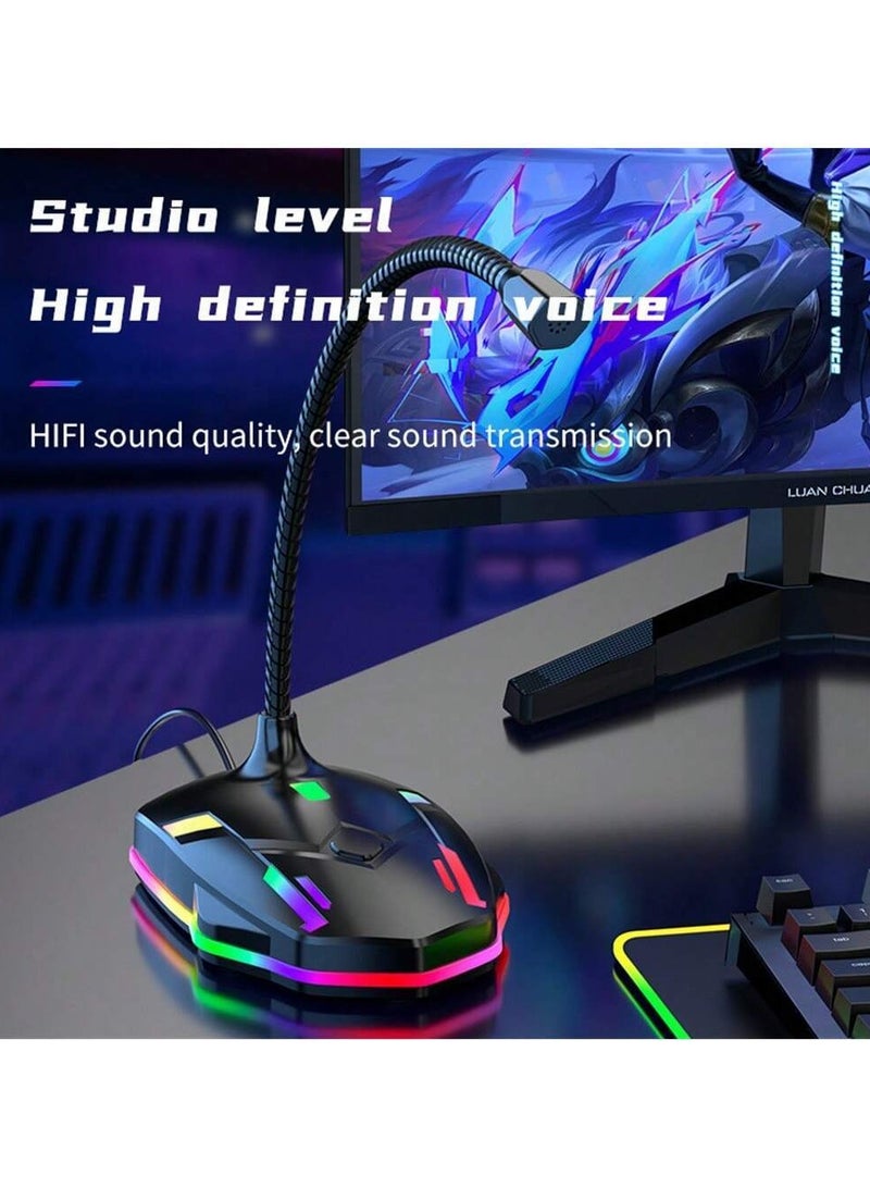 General Microphone With Rgb Lighting, Cool Appearance, Clear Recording Sound, Suitable For Gaming, Desktop And Meeting  - Image 5