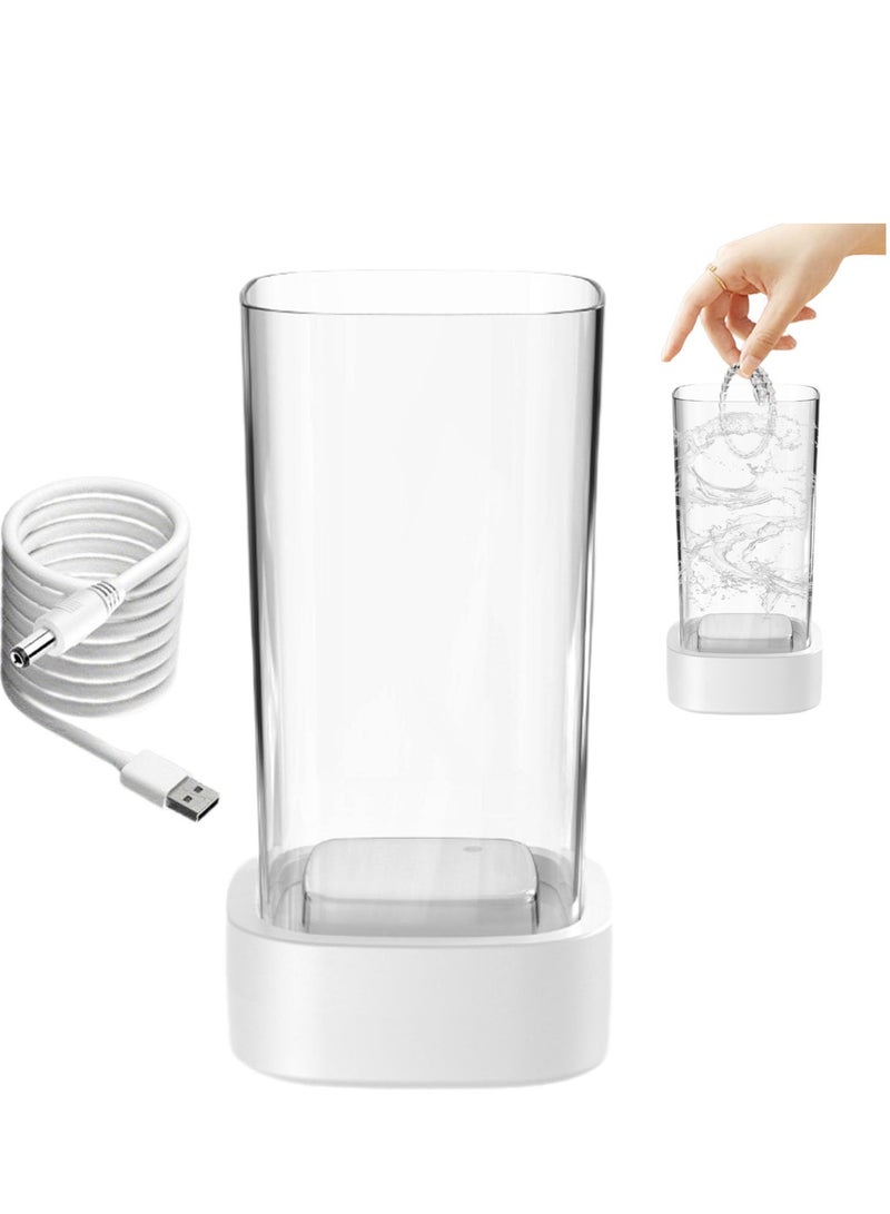 Zikra Jewelry Cleaner  High Frequency Glasses Cleaner  360 Degree Jewelry Washing Machine  Ultrasonic Jewelry Washer  Portable Household Ultrasonic Cleaning Machine for Watch  Earrings  Eyeglasses - Image 2