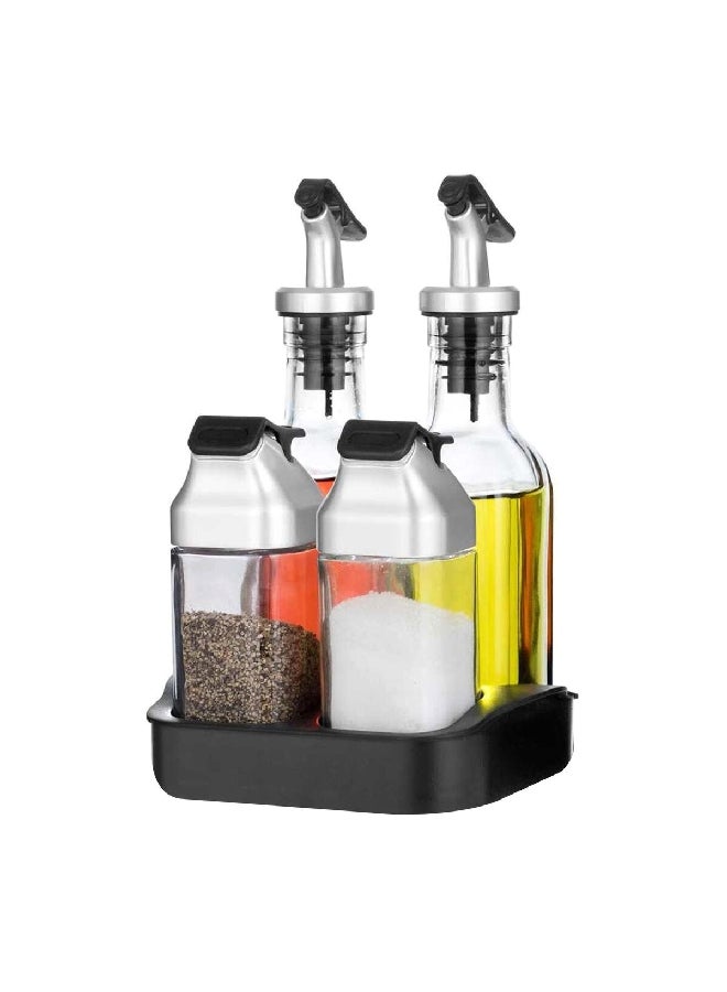 Elemental Kitchen 5-Piece Durable Non-Drip Spout Salad Dressing Set Multicolor 21.8 x 14.5 x 11.7 cm 79002004  - Image 1