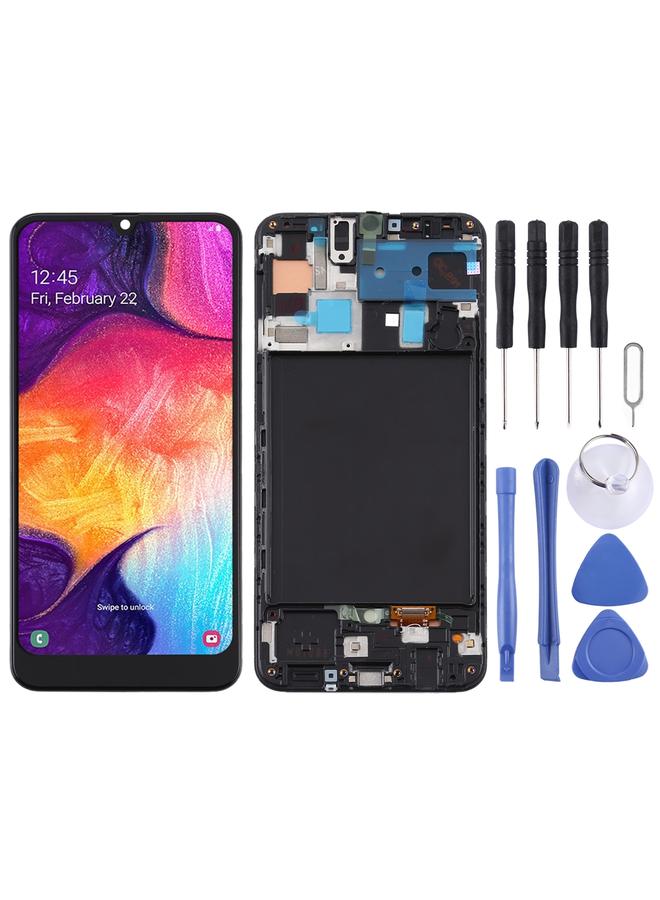 erorex Replacement TFT LCD Screen for Samsung Galaxy A50 Digitizer Full Assembly with Frame Not Supporting Fingerprint Identification Black - Image 1