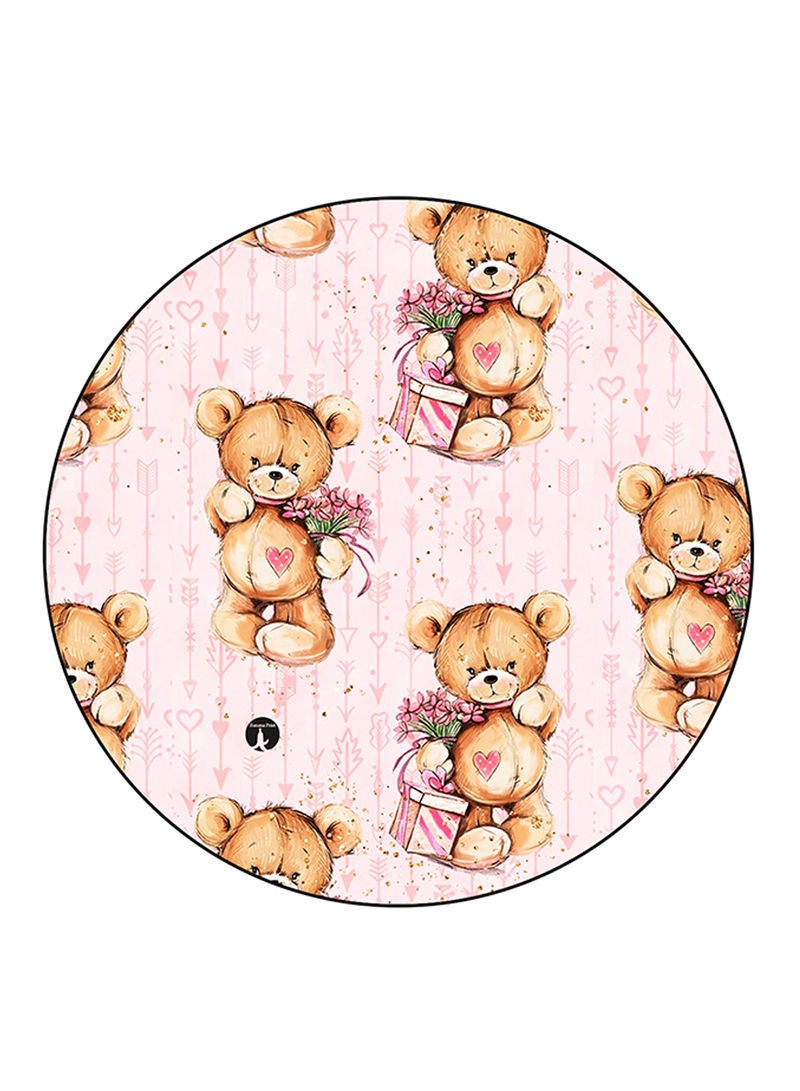 RKN Bears Printed Mouse Pad  Round  Multicolour