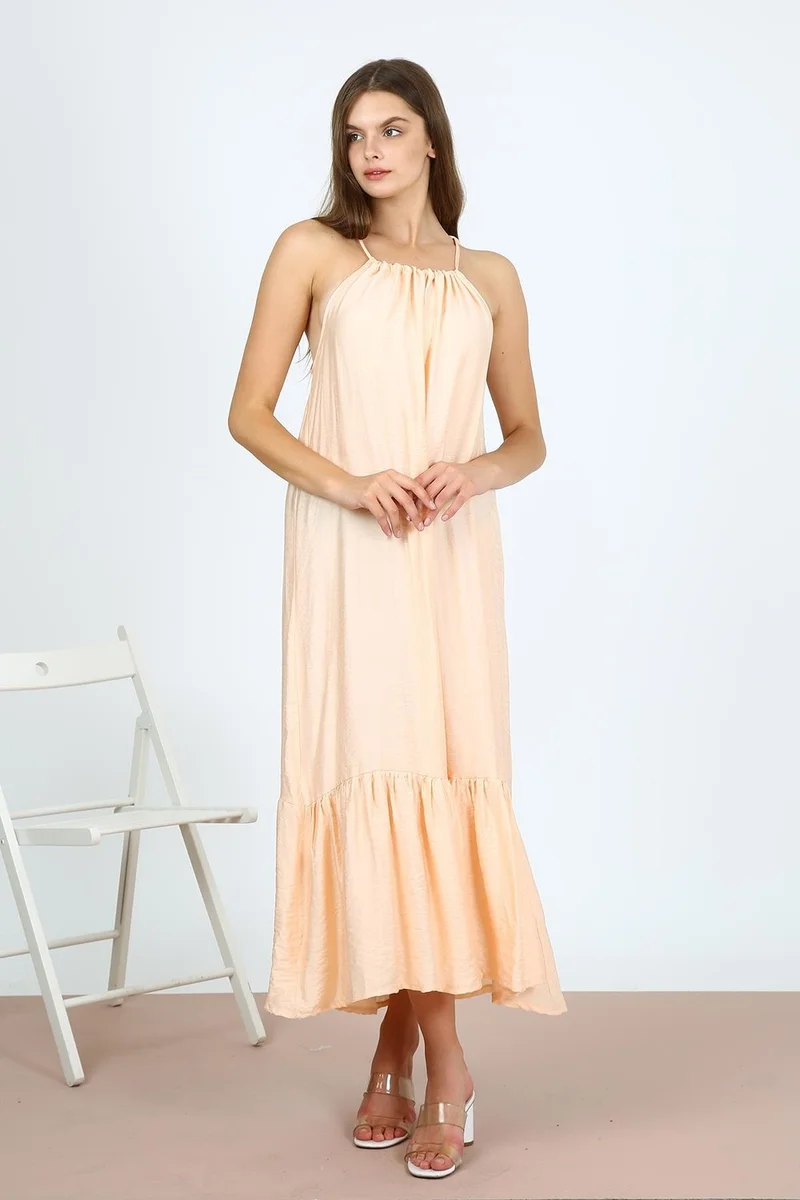 Alexander Gardi Tiered Halter Maxi Dress