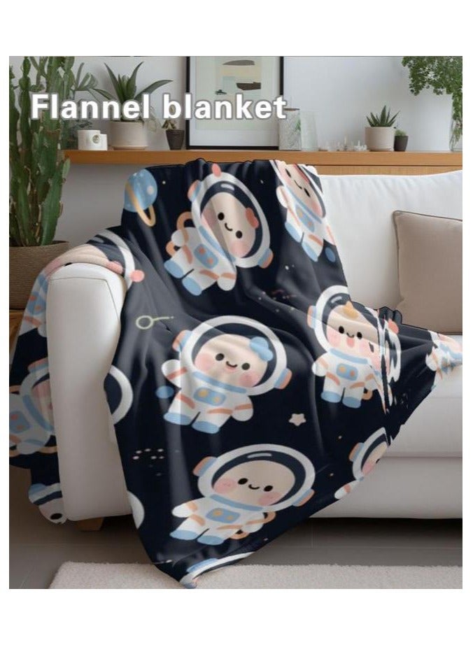 عام بطانية رقيقة من الفانيلا الكرتونية للأطفال أو الطلاب (دافئة ومريحة ومناسبة للنوم والألعاب) 100 سم * 150 سم - Image 1