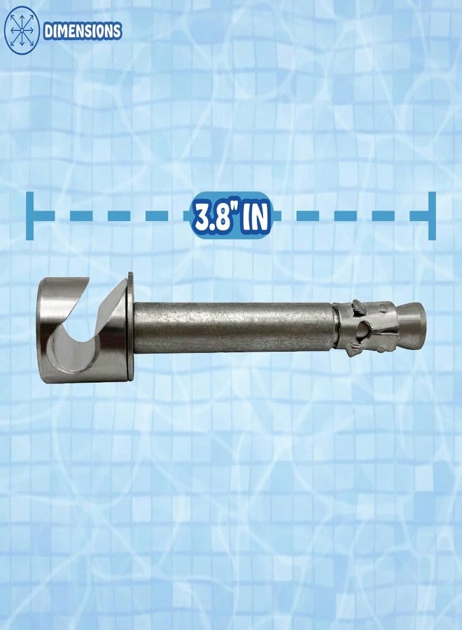 Poolzilla 5-Pack Stainless Steel 3" Wall Anchor for Pool Safety Cover, Easily Install Pool Cover with These Durable Wall Anchors - Image 2
